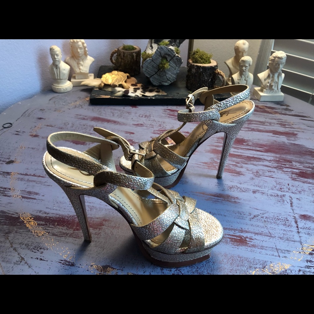 Authentic YSL gold tribute sandal size 35